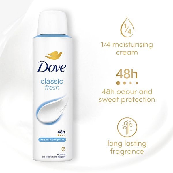 Dove Women Antiperspirant Deodorant Classic Aerosol 150ml