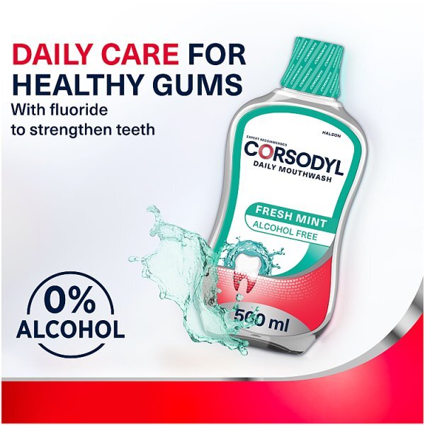 Corsodyl Daily Gum Care Mouthwash Fresh Mint 500ml