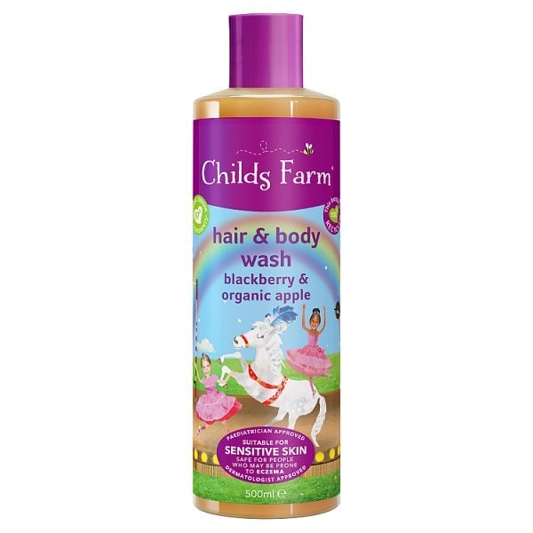 DNR Childs Farm Hair & Body Wash Blackberry Organic Apple 500ml