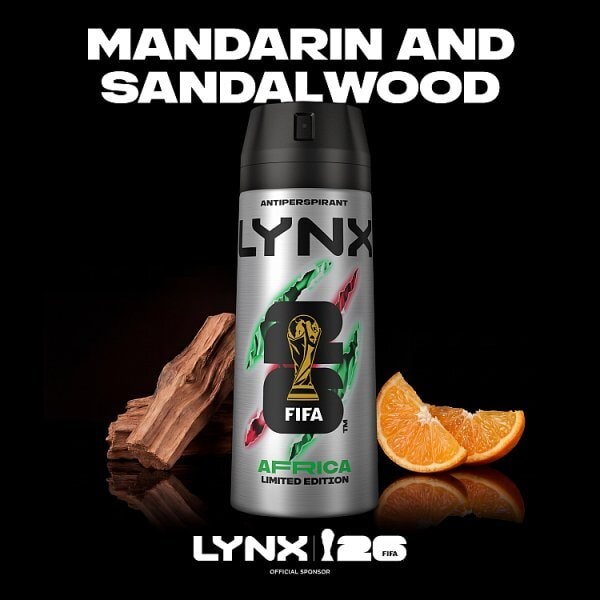 Lynx Africa Anti-Perspirant Deodorant Aerosol 150 ml Fifa World cup Limited Edition