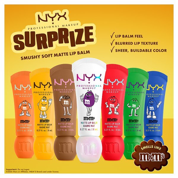 NYX Professional Makeup X M&M's Smushy Surprize Matte Lip Balm