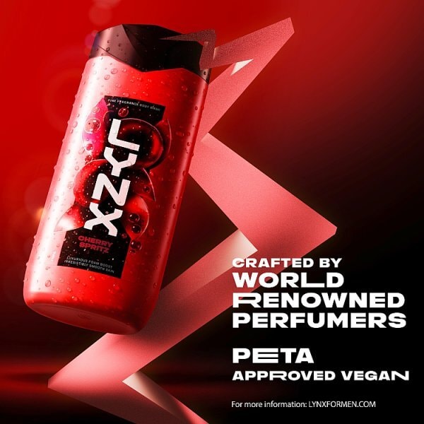 Lynx Fine Fragrance Collection Cherry Spritz Premium Body Wash 400 ml