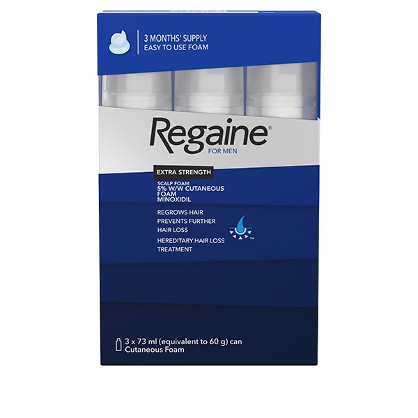 Regaine For Men Foam Hair Re-Growth with Minoxidil 3x73ml