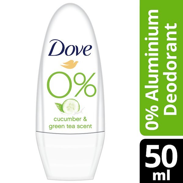 Dove Deodorant Roll On 0% Aluminium Cucumber& Green Tea 50ml