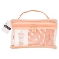 Superdrug Peach Large PVC Cosmetic Bag