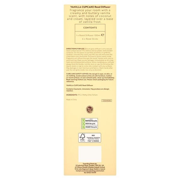 Superdrug Home Vanilla Reed Diffuser 100ml