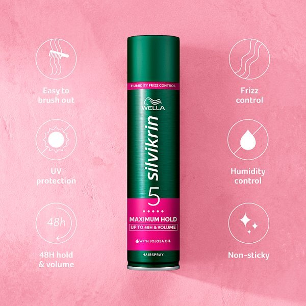 Wella Silvikrin Maximum Hold Hairspray, 400 ml
