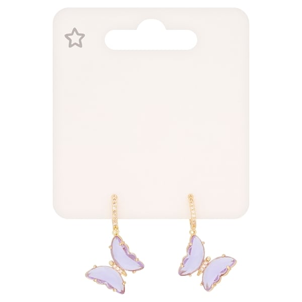 Superdrug Studio Jewel Butterfly Mini Hoops