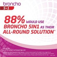 Broncho 5 in 1 multi-symptom action cough syrup 200ml