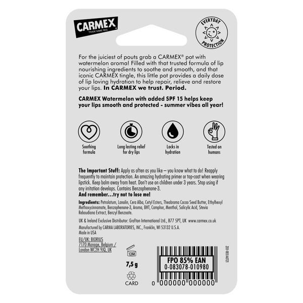 Carmex Lip Balm Watermelon Pot (7.5G)