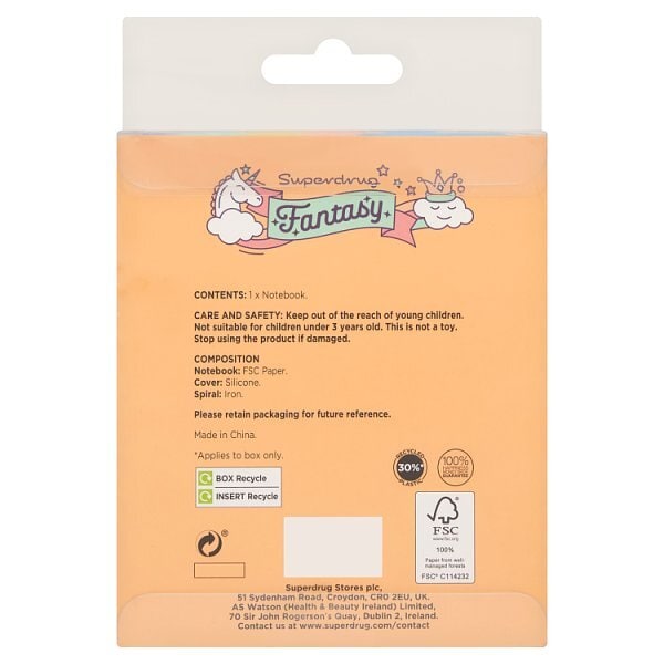 Superdrug Fantasy Pop It Notebook