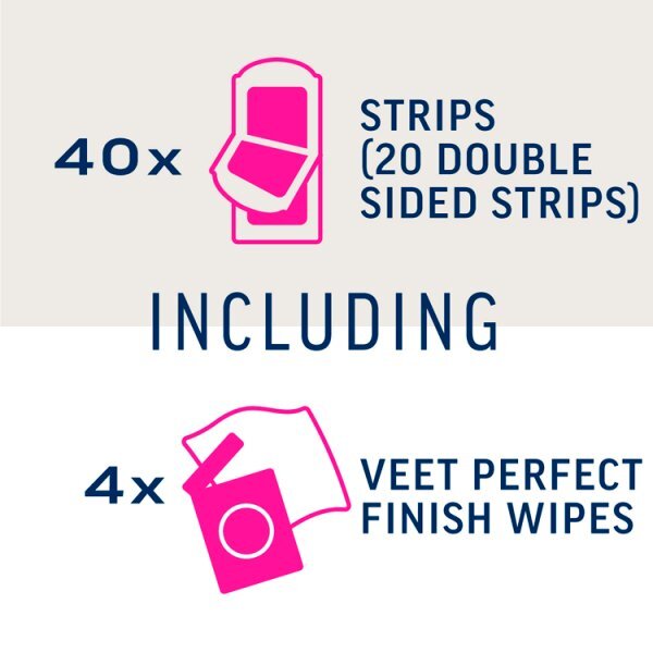 Veet Pure Inspiration Wax Strips Legs & Body Sensitive x40