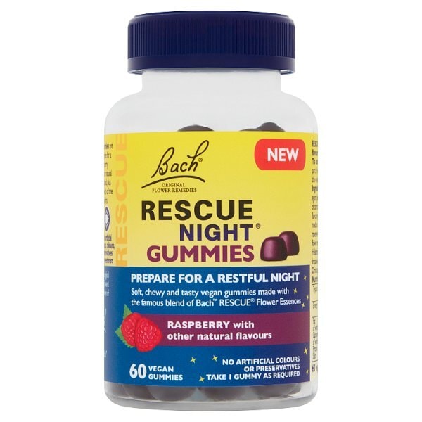 Bach" Rescue Night® - 60 GummiesVegan, Raspberry Flavoured