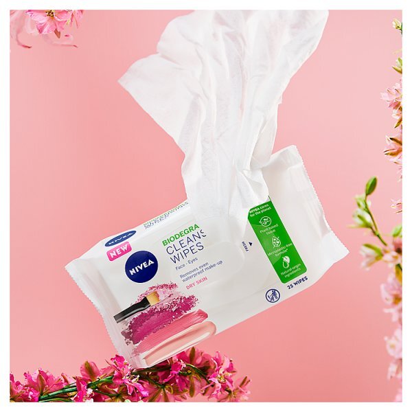 Nivea Biodegradable Face Cleansing Wipes Dry Skin 25'S