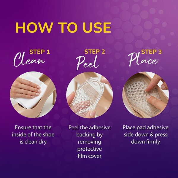 Scholl Party Gel Pads for Heels Ball of Foot Insoles