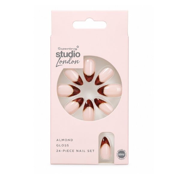 Studio London Tortoiseshell French Tip False Nails
