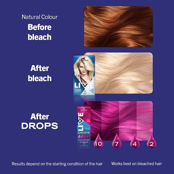 Schwarzkopf LIVE Drops Petal Pink Temporary Hair Dye