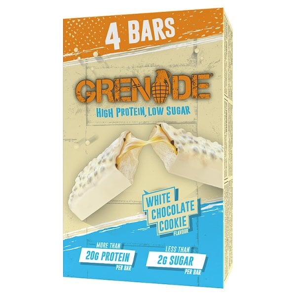 Grenade Protein Bars White Choc Cookie Multipack 60G X 4