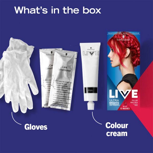 LIVE UltraBrights Semi-permanent Red Hair Dye Pillar Box Red