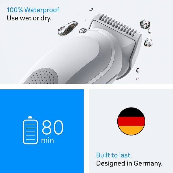 Braun Body Groomer, +2 Grooming Tools, Waterproof, Bg3500