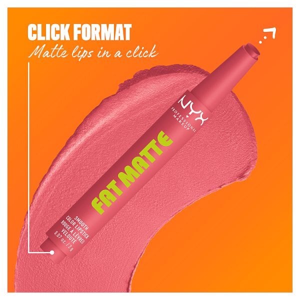 NYX Professional Makeup Fat Matte Lipstick, Pink Puff