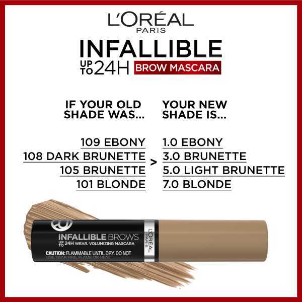 L'Oreal Paris Infallible 24H Brow Mascara 5.0 Light Brunette