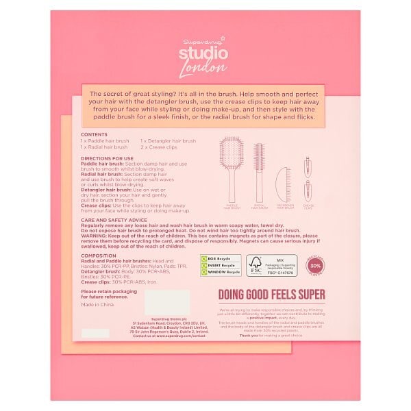 Superdrug Studio London Hair Styling Gift Set