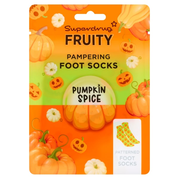 Superdrug Fruity Halloween Pumpkin Spice Foot Socks