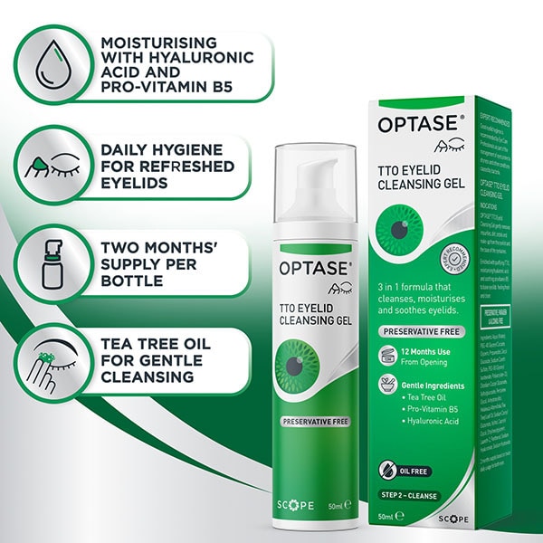 Optase Tto Cleansing Gel 50Ml Tea Tree Oil, Hyaluronic Acid