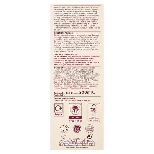 Vitamin E Hot Cloth Cleanser 200ml