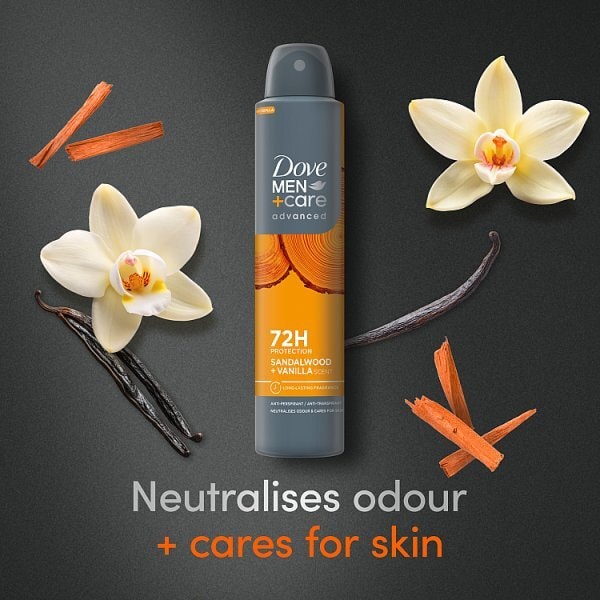 Dove Men+Care Sandalwood + Vanilla Anti-Perspirant Aerosol 200ml