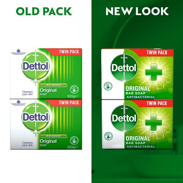 Dettol Original Antibacterial Hand Soap Bar 2 X 100g