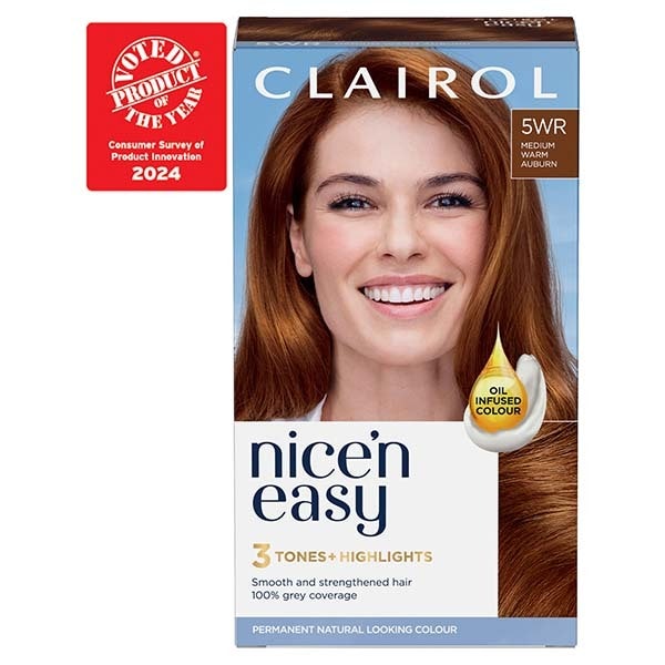 Clairol Nice'n Easy Hair Dye 5WR Medium Warm Auburn