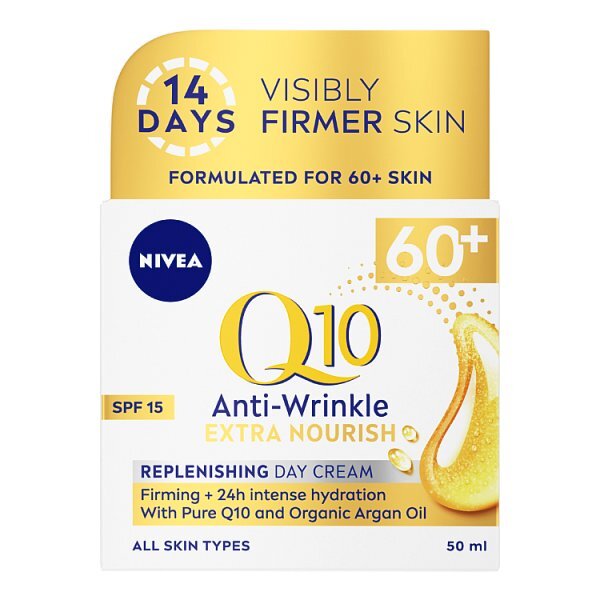 NIVEA Q10 Power 60+ Anti-Wrinkle Day Cream SPF15 50ml