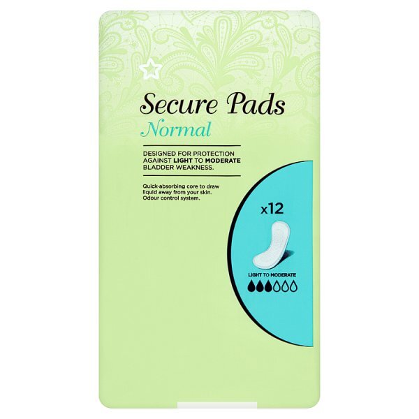 Superdrug Normal Incontinence Pads X12