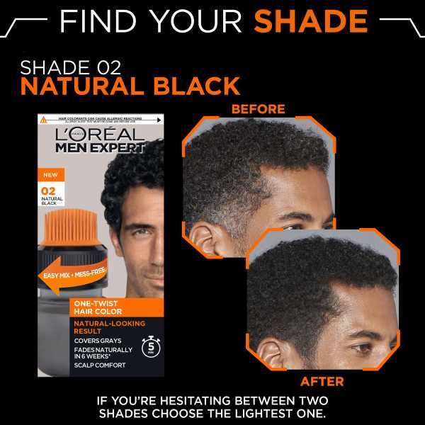 L'Oreal Men Expert Semi-Perm Hair Colour 02 Natural Black