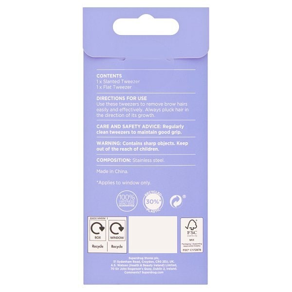 Superdrug Tweezers 2 Pack