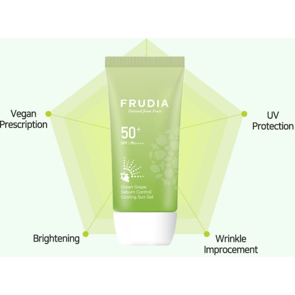 Frudia Green Grape Sebum Control Cooling Sun Gel SPF50 50g