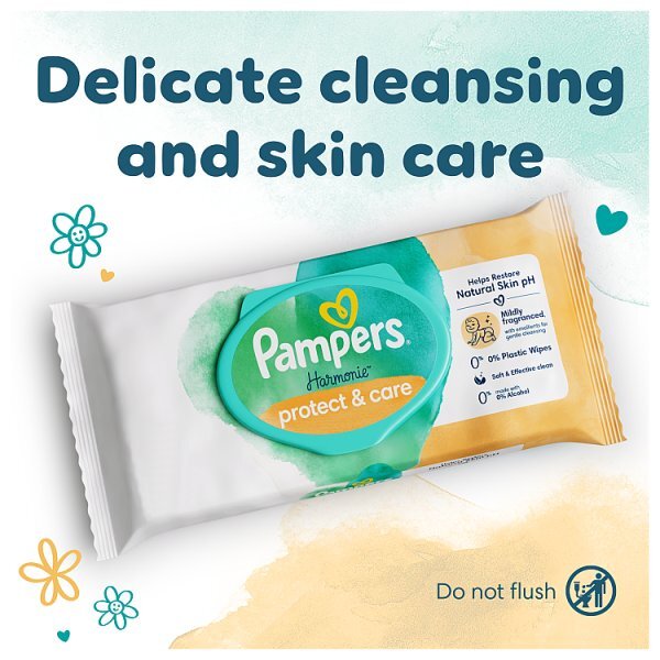 Pampers Harmonie Protect & Care Baby Wipes- 1 pack of 44 wipes