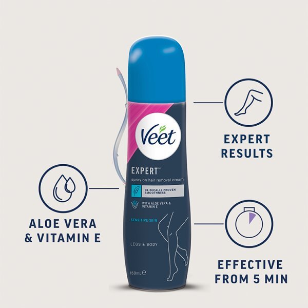 Veet Spray On Cream Sensitive 150Ml