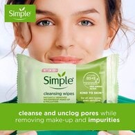Simple Kind To Skin Cleansing Wipes Biodegradable X25 Pc