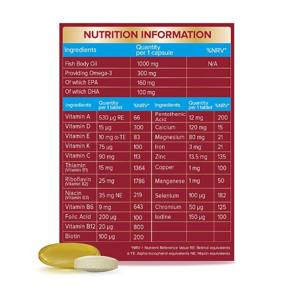 Seven Seas Omega 3 & Multivitamins Man Duo Pack