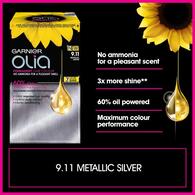 Garnier Olia 9.11 Metallic Silver Permanent Hair Dye