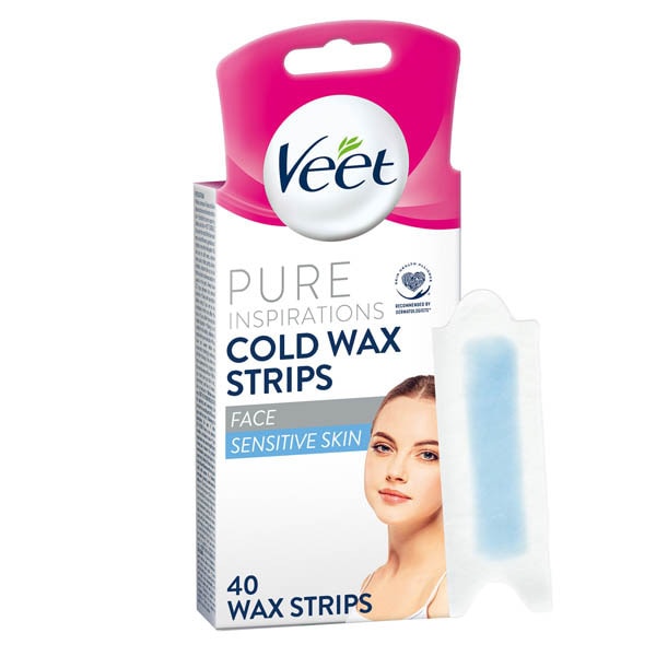 Veet Pure Inspiration Wax Strips Face Sensitive x40