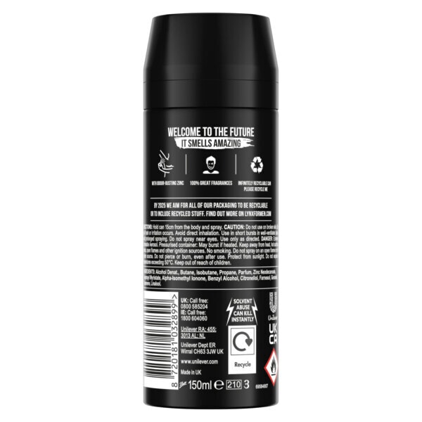 Lynx Deodorant Bodyspray Aerosol Unity Pride 150ml