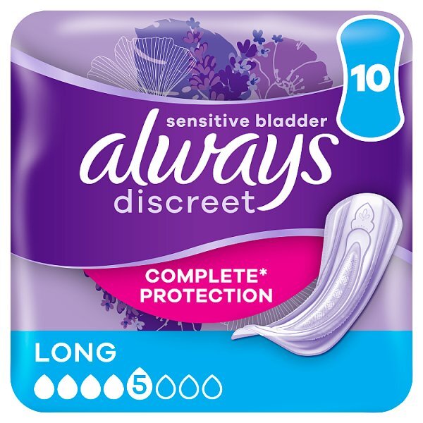 Always Discreet Incontinence Pads+ Long 10