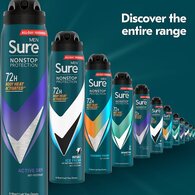 Sure Men Antiperspirant Deo Aerosol Nonstop Active Dry 250ml