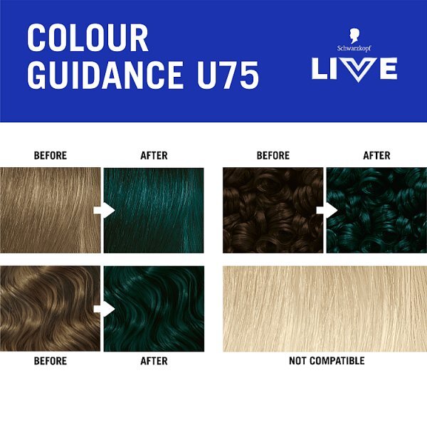 Schwarzkopf LIVE U75 Midnight Jade Permanent Hair dye
