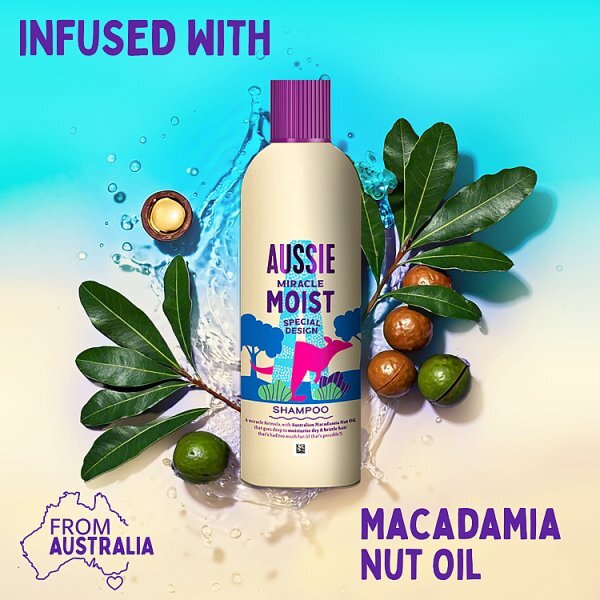 Aussie Miracle Moist Shampoo 300Ml Moisture Quenching
