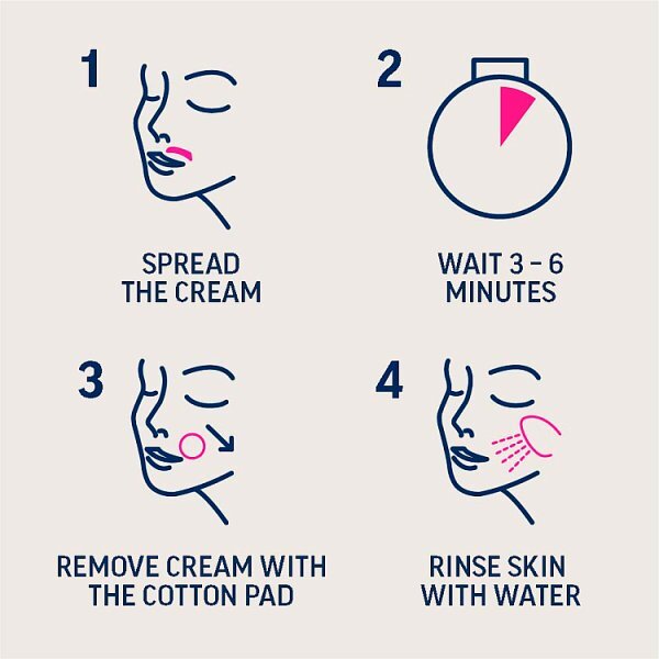 Veet Pure Hair Removal Kit Face Sensitive Skin 2 x 50ml